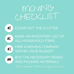Checklist for moving 